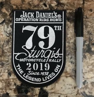 Sturgis 79th Harley Motorcycle Rally 2019 Jack Daniels Operation Ride Home Patch