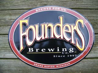 Founders Brewing Co.  Embossed Metal Beer Sign