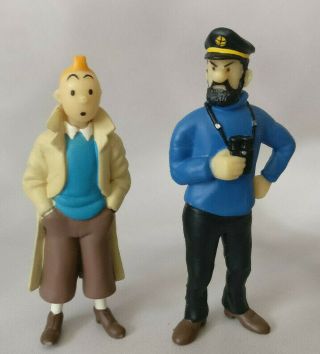 Figurine Tintin And Captain Haddock 8 Cm Moulinsart Tintin Figure Tin Tin