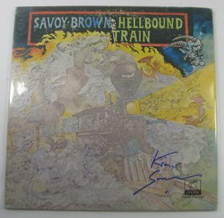 Kim Simmonds Signed Lp Record Album Savoy Brown Hellbound Train Auto Ds18652