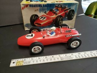Vintage Toy Roaring Racer Open Wheel Race Car Indy Very Cool.  See Photos