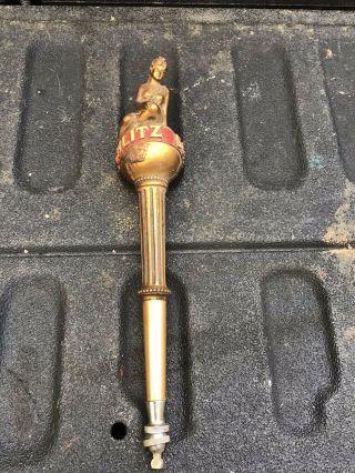 Schlitz Beer Lady On The World Tap Handle