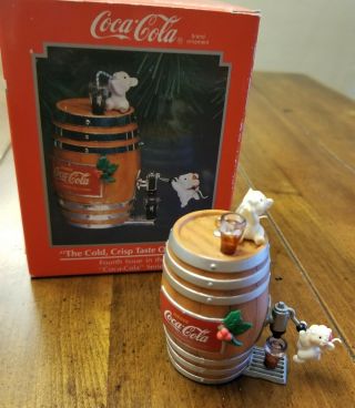 Vtg 1992 Enesco Coca - Cola Christmas Ornament " The Cold,  Crisp Taste Of Coke "
