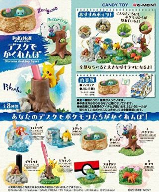 Re - Ment Pokemon Diorama Desktop Figure Miniature Pikachu Complete Box J.  Japan