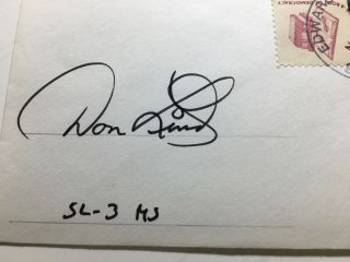 Astronaut Don Lind autographed cover 3
