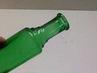 Antique Fancy Shoulder Emerald Green Perfume Bottle. 3