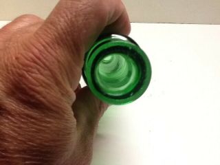 Antique Fancy Shoulder Emerald Green Perfume Bottle. 4
