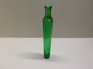 Antique Fancy Shoulder Emerald Green Perfume Bottle. 5