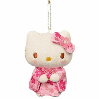 Sanrio Hello Kitty Kimono Strap Keychain Stuffed Plush Animal Fs Jp