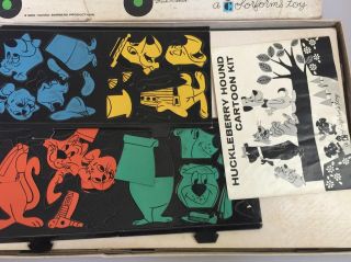 Huckleberry Hound Cartoon Kit 1960 Colorforms Norwood NJ Almost Complete W/Box 3