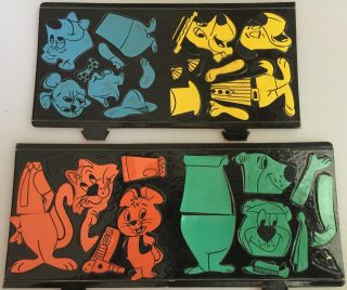 Huckleberry Hound Cartoon Kit 1960 Colorforms Norwood NJ Almost Complete W/Box 4