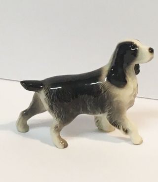 English Dog Springer Spaniel Porcelain Miniature Pointer Figurine Hunting
