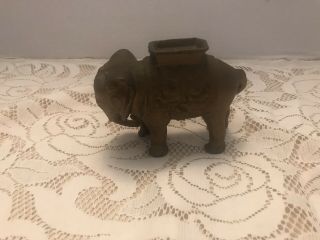 Antique Cast Iron Elephant Still Bank