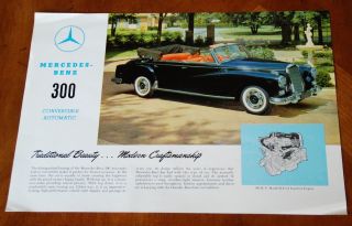 Mercedes - Benz 300d ' Adenauer ' Convertible US leaflet prospekt,  1957 3