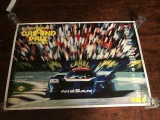 Vintage 1989 Nissan Grand Prix San Antonio Poster GTP ZX - Turbo Race Car Art 5