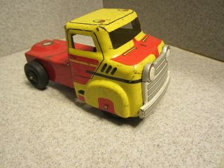 1950s Vintage Marx Tin Litho Semi Hauler Cab Truck Toy Paint