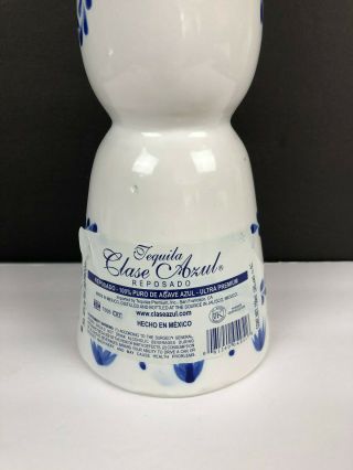 Individual Empty CLASE AZUL REPOSADO Tequila Bottle 750 ml Ceramic Vase Decanter 4