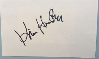 Kim Hunter Signed Index Card 3”x5” A Streetcar Named Desire Planet Of The Apes