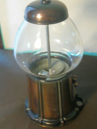 Vintage Bubble Gum Candy Machine Cast Metal Glass Globe VINTAGE 6