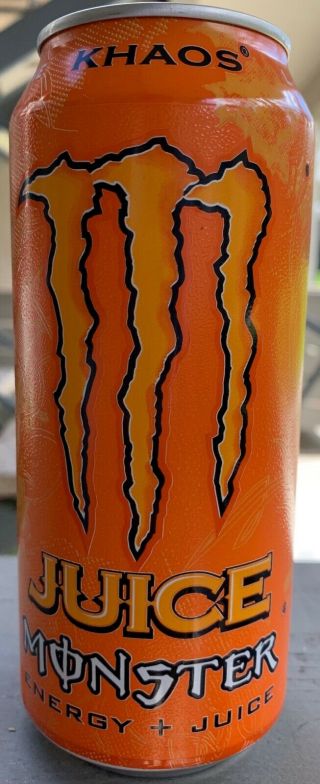 Juice Monster Khaos Energy Drink 16 Fl Oz Full Can World Wide