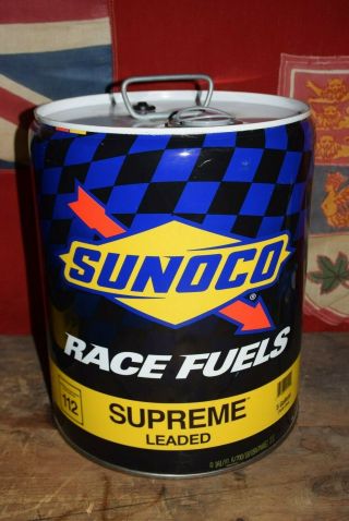 Sunoco 5 Gallon Racing Fuel Gas Can Nascar Shop Racer Garage Office 112 Supreme