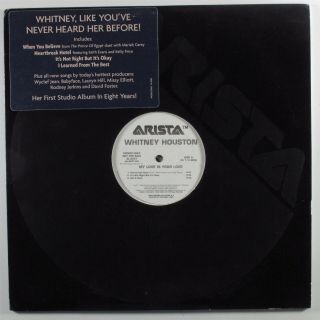 Whitney Houston My Love Is Your Love Arista 2xlp Nm White Label Promo