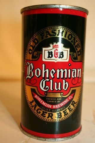 Bohemian Club Beer 12 Oz Flat Top - Bohemian Brewing Co. ,  Joliet,  Il.