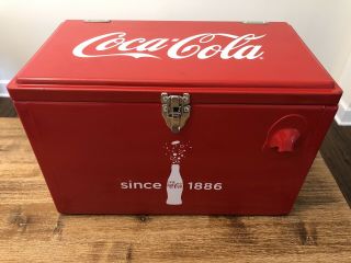 Rare Coca - Cola Metal Cooler With Bottle Opener