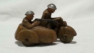 Auburn Rubber Company Vintage Army Motorcycle And Sidecar