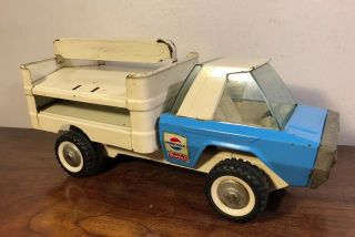 Rare Vintage Buddy L Pepsi Cola Delivery Truck Pressed Steel Toy 15”
