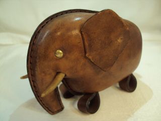 Kounoike Vintage Leather Elephant Piggy Bank