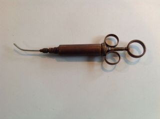 Vintage Copper And Brass Suction And Squirt Oiler