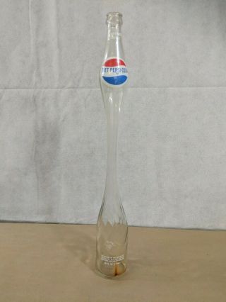 Vintage Rare Diet Pepsi Cola Stretched/ Elongated Art Glass 19” Bottle 16oz (g)
