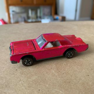 Rare Hot Wheels Redline Custom Continental Mark Iii Hot Pink 1968
