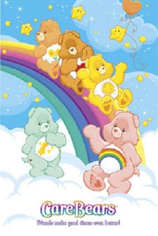 2005 Care Bears Over The Rainbow Poster 22x34