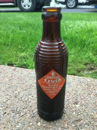 Vintage 7oz Orange Crush Soda Bottle Apollo,  Pa
