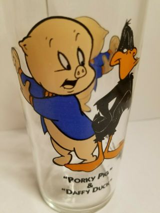 3 Rare Looney Tunes 6  Glass Tumblers 1994 - Porky Pig,  Marc Antony,  Tweety 8