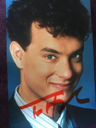 Tom Hanks Hand Signed Autograph Photo Card Film Actor