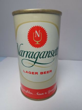 Narragansett Lager Straight Steel Pull Tab Beer Can 96 - 2 Rhode Island