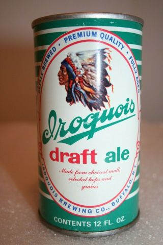 Iroquois Draft Ale 12 Oz Ss Pull Tab Beer Can From Buffalo,  York