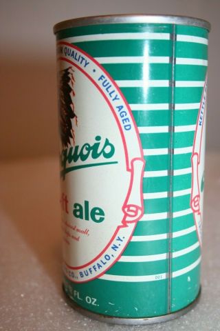 Iroquois Draft Ale 12 oz SS pull tab beer can from Buffalo,  York 5