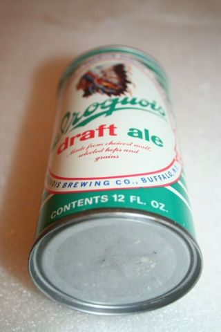 Iroquois Draft Ale 12 oz SS pull tab beer can from Buffalo,  York 7