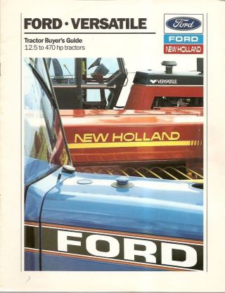 Farm Tractor Brochure - Ford - Versatile - Buyer Guide - C1988 (f1752)