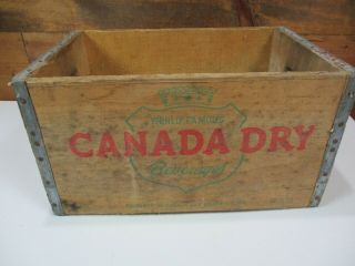 1954 Antique Canada Dry Ginger Ale Soda Bottle Wood Crate Box FC - 11 - 54 vintage 3
