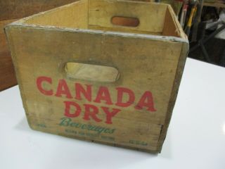 1954 Antique Canada Dry Ginger Ale Soda Bottle Wood Crate Box FC - 11 - 54 vintage 8