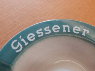 Vintage 1980s Giessener Biere Brauhaus Advertising Ceramic Ashtray 19 