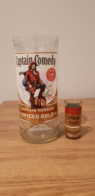 Captain Morgan Glass And Shot Glass Captain Comedy