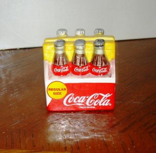 Coca Cola Co.  6 Pack Bottles.  Salt And Pepper Shakers