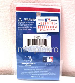 Sanrio Officially Licensed MLB Hello Kitty York Yankees Baseball Pin 4