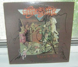 Aerosmith Signed Lp Toys In The Attic 1976 Band Members